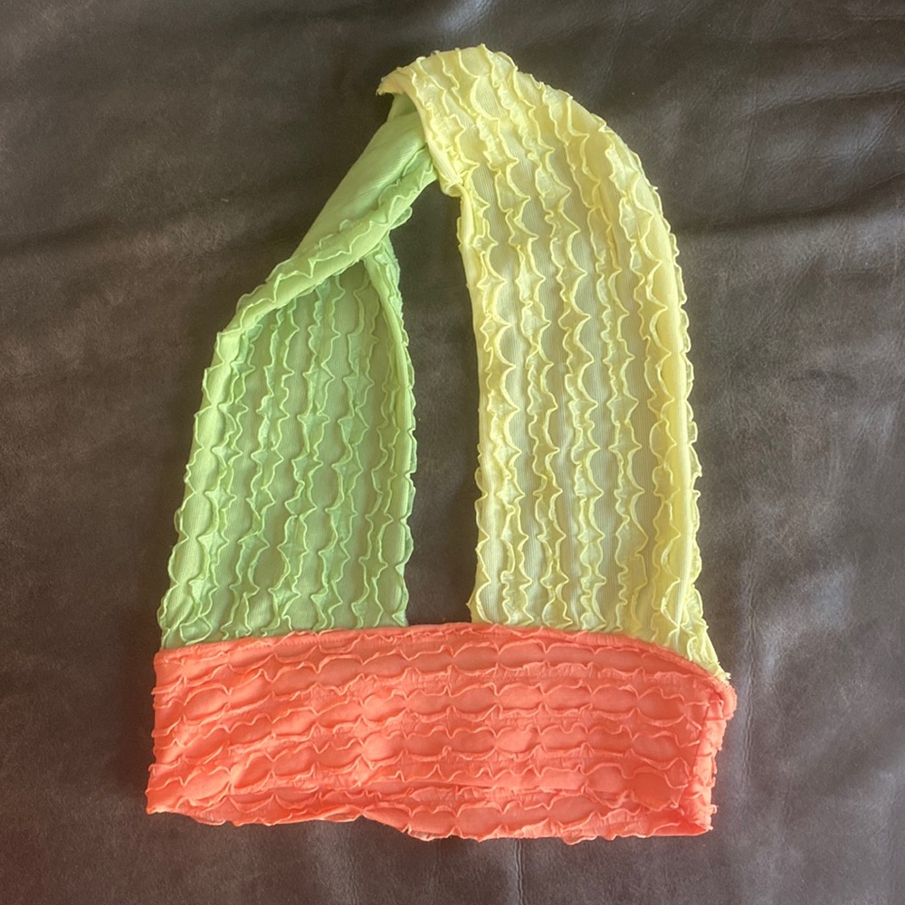 Color Block Halter Top